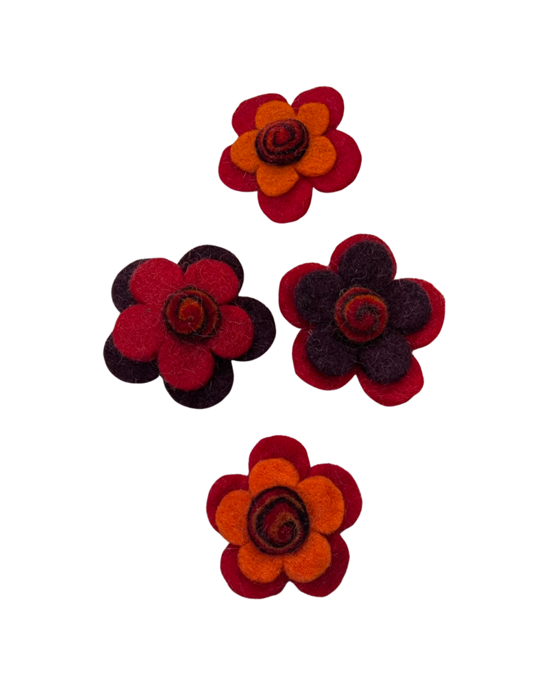 Wool Flower Pin