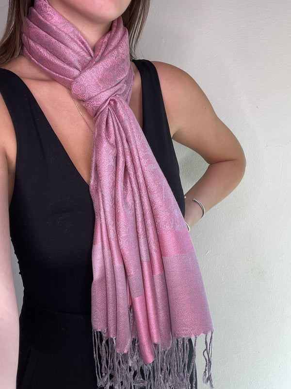 Jacquard Dusty Pink/Grey